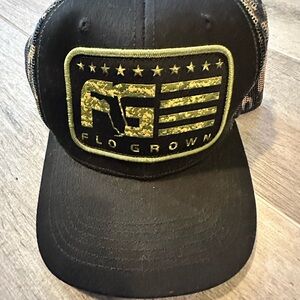 Flo Grown Mens One Size Black
Camo Mesh Back Trucker
Snapback Cap Hat